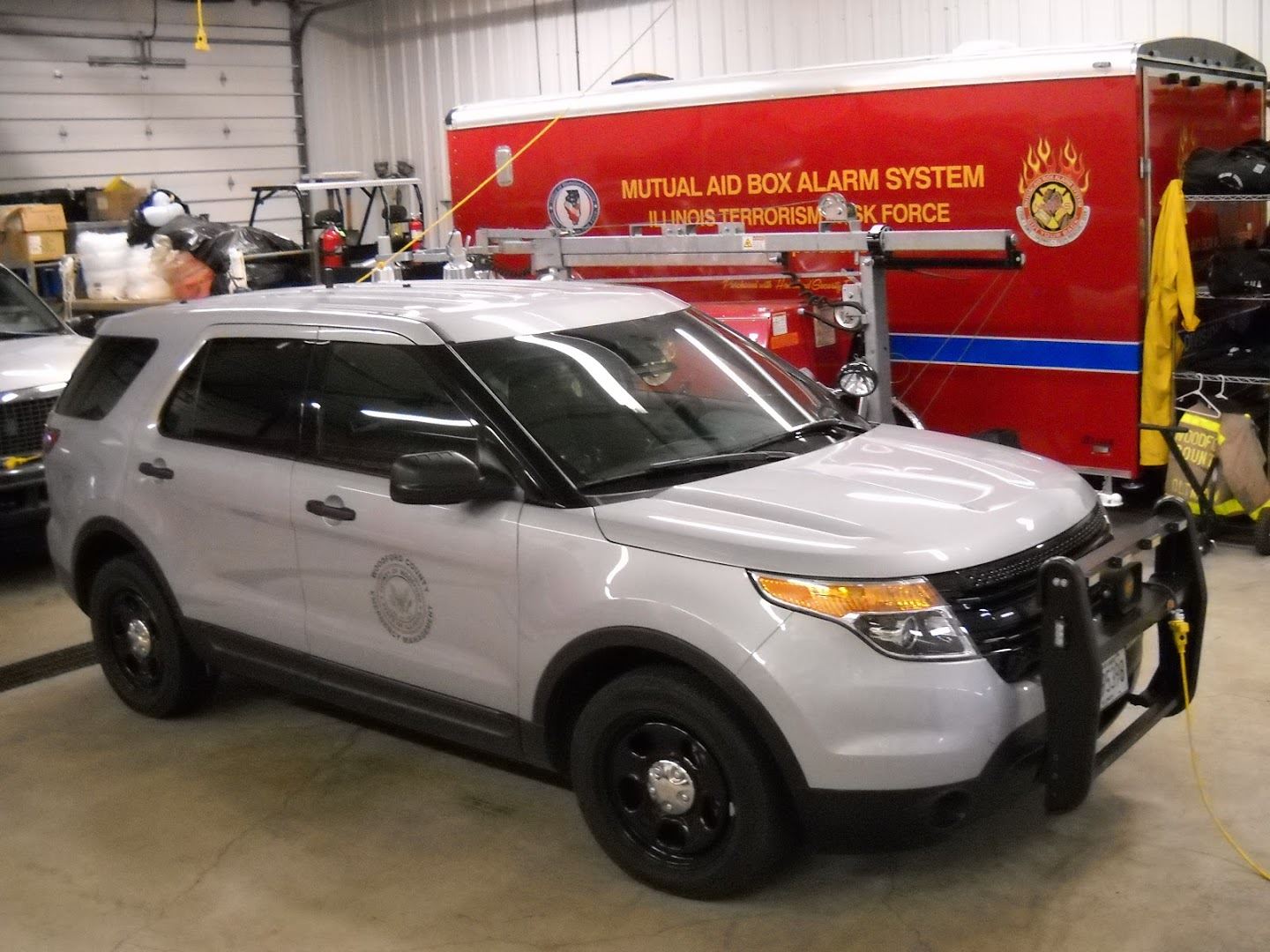 EMA Mutual Aid Box Alarm System and SUV in Garage 
